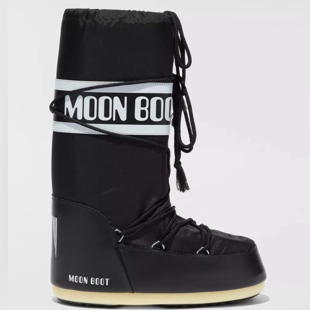 Moon Boot Black and White Winter Boots